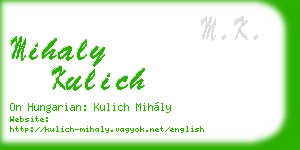 mihaly kulich business card